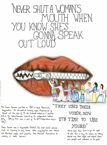 Suffrage Poster Competition winning entry